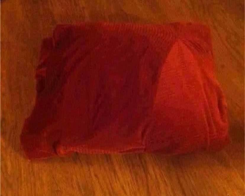 Red Velour Armchair Cover