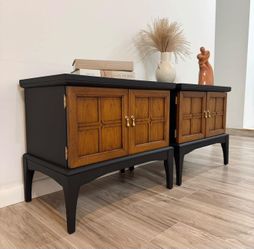 Beautiful Restored Nightstand Set By United
 26”L x 16”W x 23”H