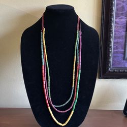 Vibrant Multicolor Beaded Necklace 