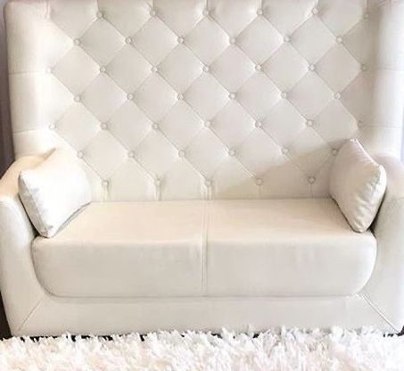 White soft leather couch 58/59”