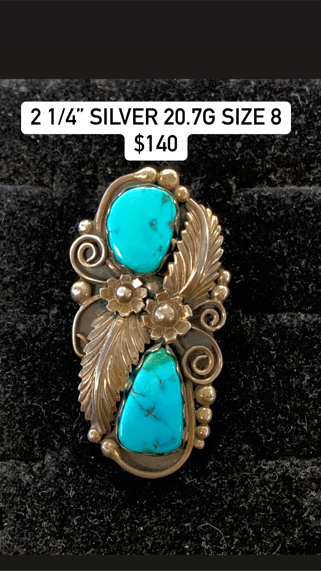 Silver & Turquoise Ring #25678