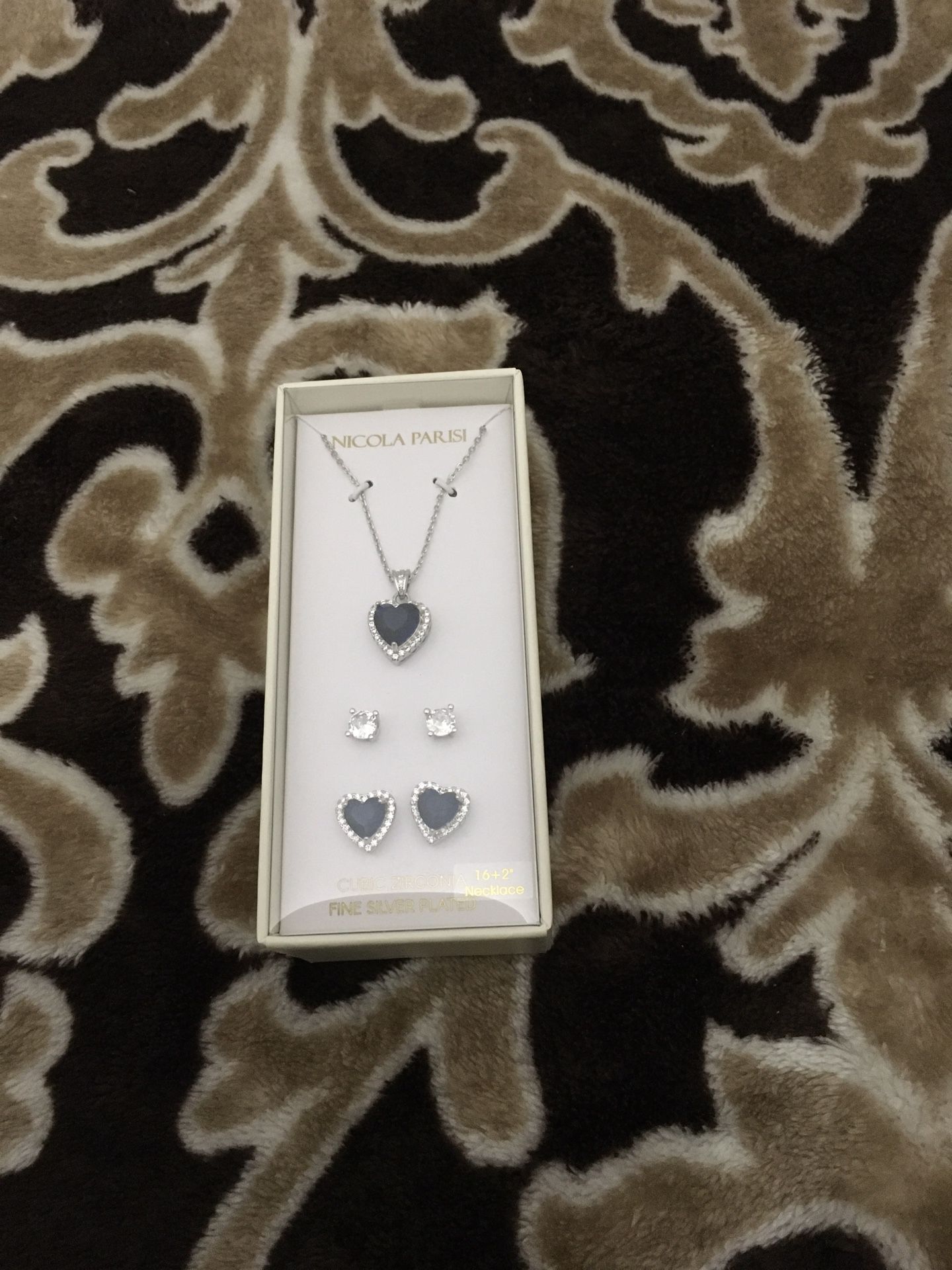 Blue Sapphire Jewelry Set For Gift