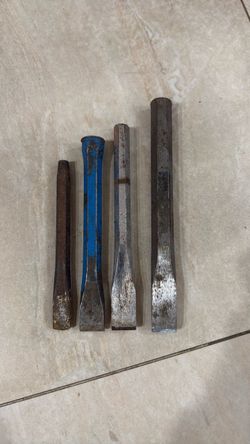 Set of 4 Steel Cold Chisels