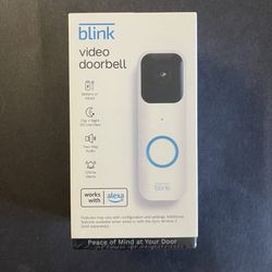 Blink Video Doorbell | Two-way audio, HD video, motion and chime app alerts, and Alexa enabled — wired or wire-free (White) -
