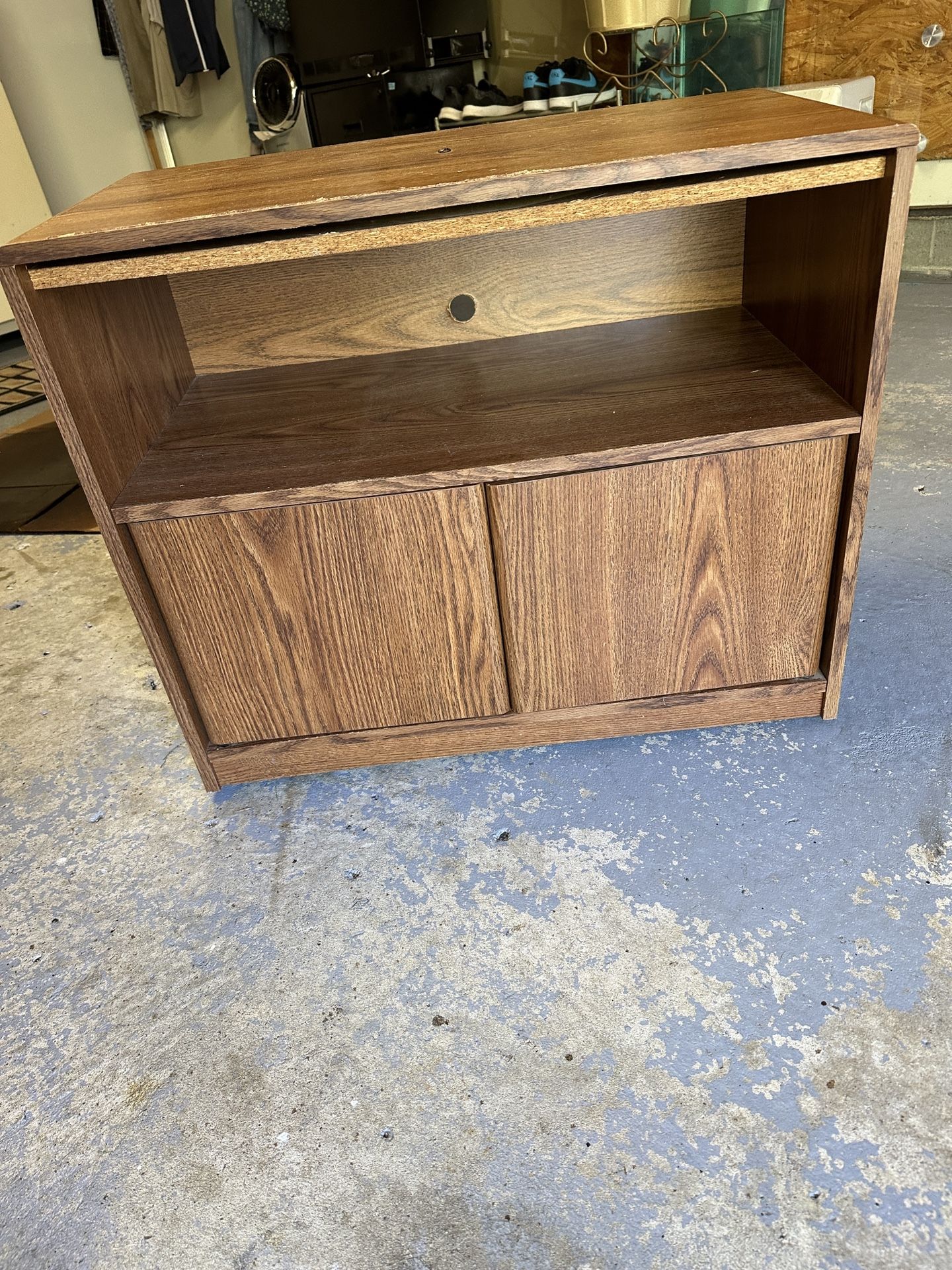 Tv Cabinet Or Could Be Use Anywhere Top Is Swirl able One Shelf One Door Cabinet On Wheels