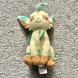 Pokemon Leafeon (9" Plush) stuffed animal Tomy Nintendo Cute Fun Eevee