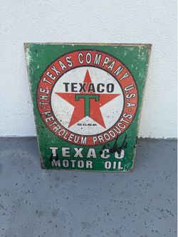 Texaco metal sign $15