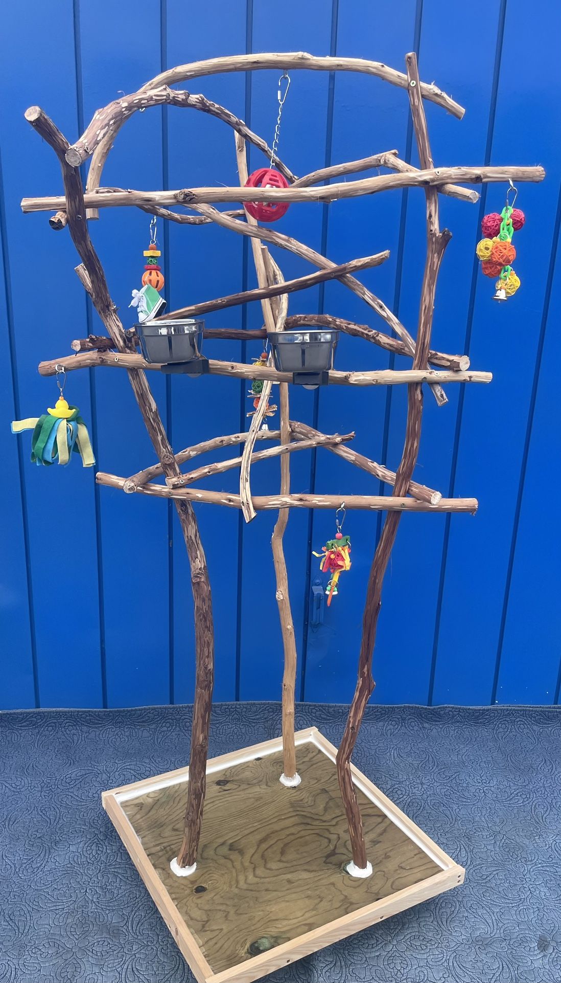 Parrot Perch Tree - The Great Socializer For Mr Feathers … Looks Great , Lasts For Years !!