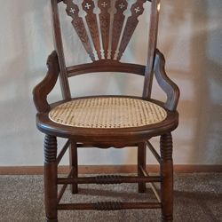 Antique Pressed Cane Chair 