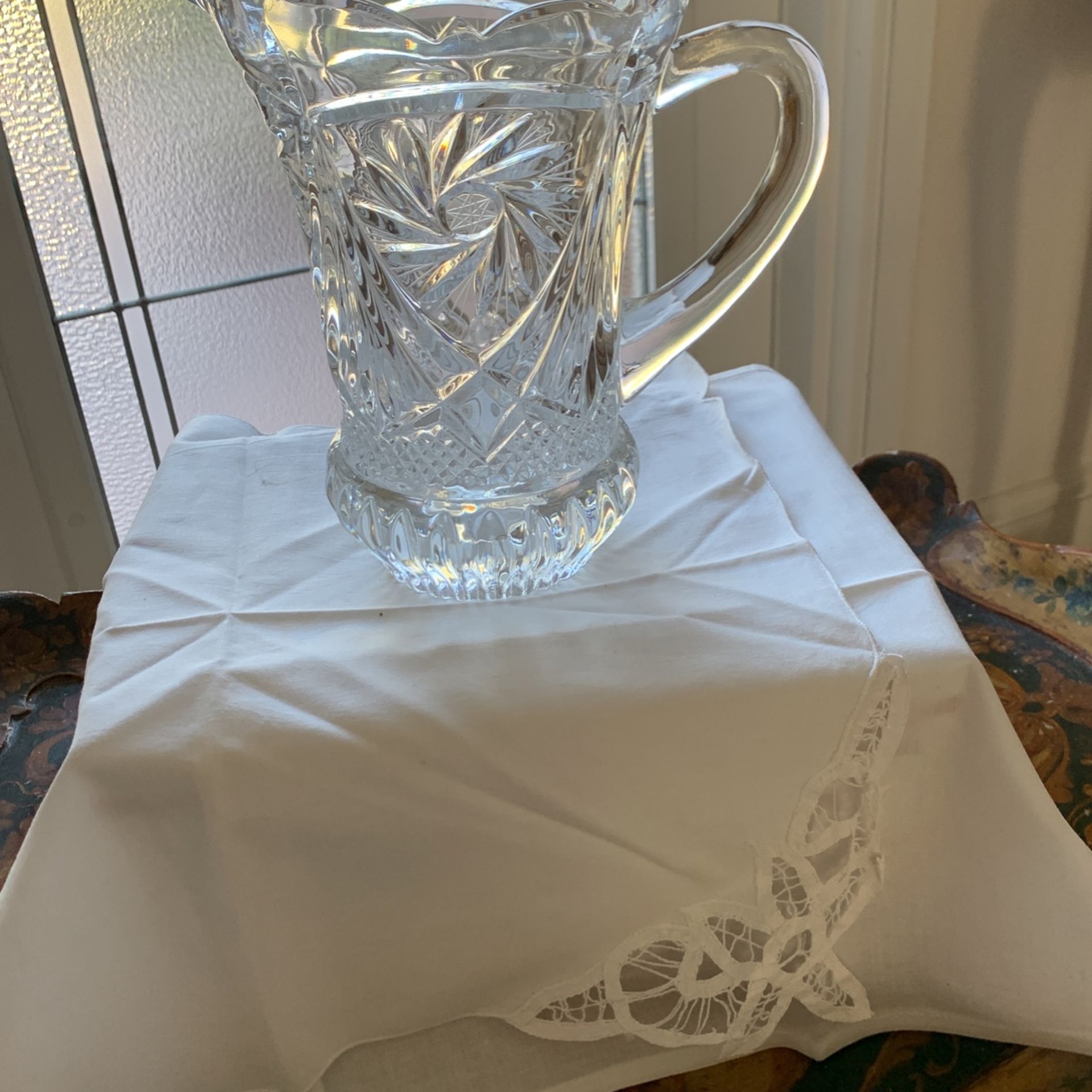 Press Glass Pitcher