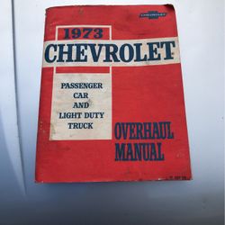 Overhaul Manual 1973 Chevy