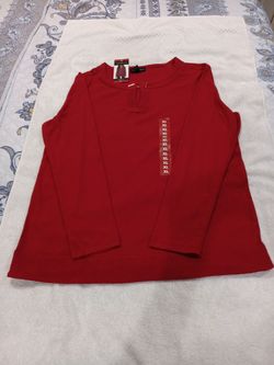Rafaella Red Knit Sweater Size XL