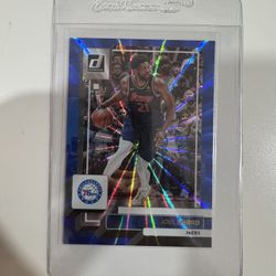 Joel Embiid [Blue Laser] #21 2022 Panini Donruss