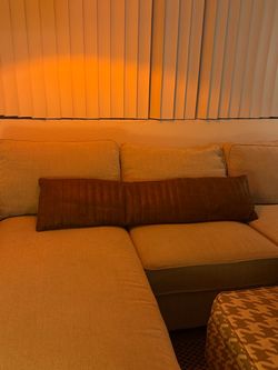 Queen size genuine, leather pillow