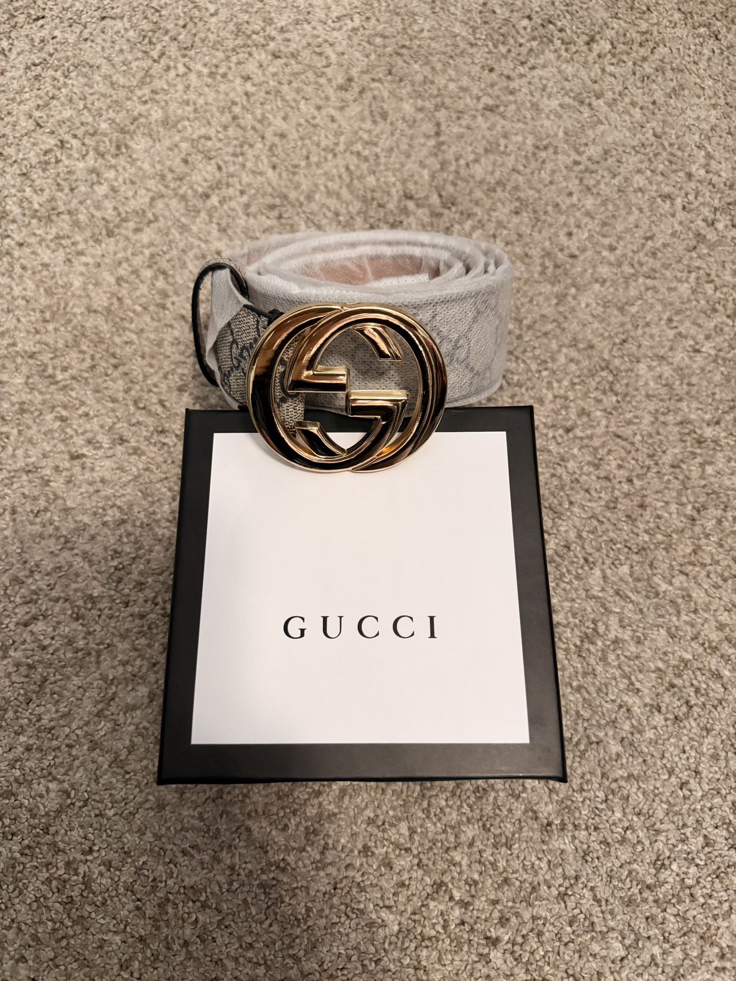 Unisex “GG” Supreme Pattern Designer Belt (110cm)