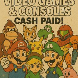 Game Boy, Nintendo,  Super Nintendo,  N64,  Dreamcast,  Playstation 1 Consoles And Games