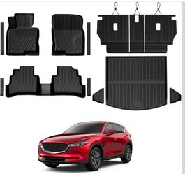 Mazda CX-5 2017-2025 All Weather Floor Mats Full Set with Cargo Liner & Backrest Protectors