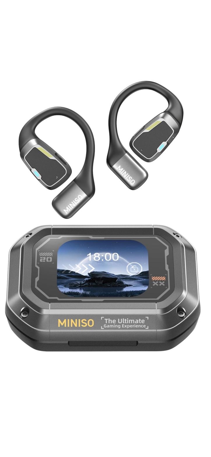 MINISO AI Language Translation Earbuds Real-Time Open Ear Translator Earbuds Wireless Bluetooth 5.4 for 135 Languages Two-Way Translation Headphones w