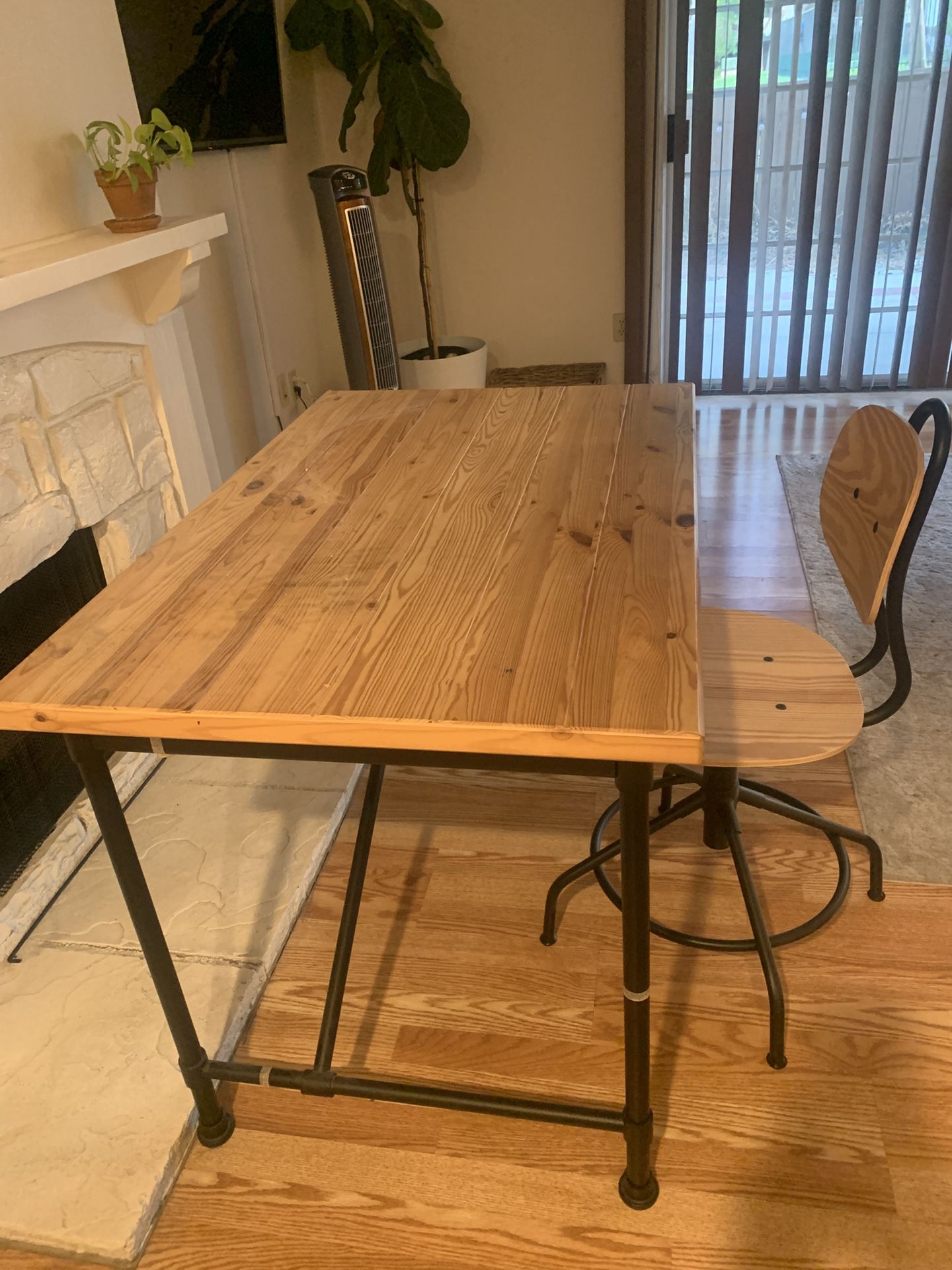 Ikea solid wood top desk 