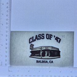 Iron On Heat Transfer  Good For T-shirts Sweaters Jackets T Shirt Design Size Is About 3x3  Class Of 47 #32