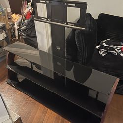 Glass tv stand