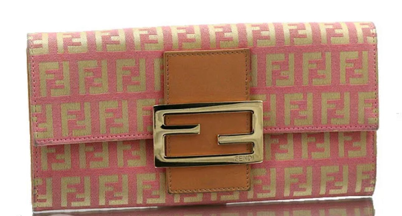 Fendi Wallet - Authentic Pink Zucchino