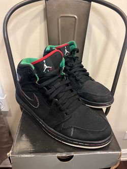 Nike Air Jordan 1 High Black Men's 136065-014 2008 Retro Cinco De Mayo Size 10.5