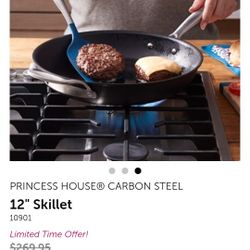 Sarten De 12 De Diámetro De Princess House Carbono 