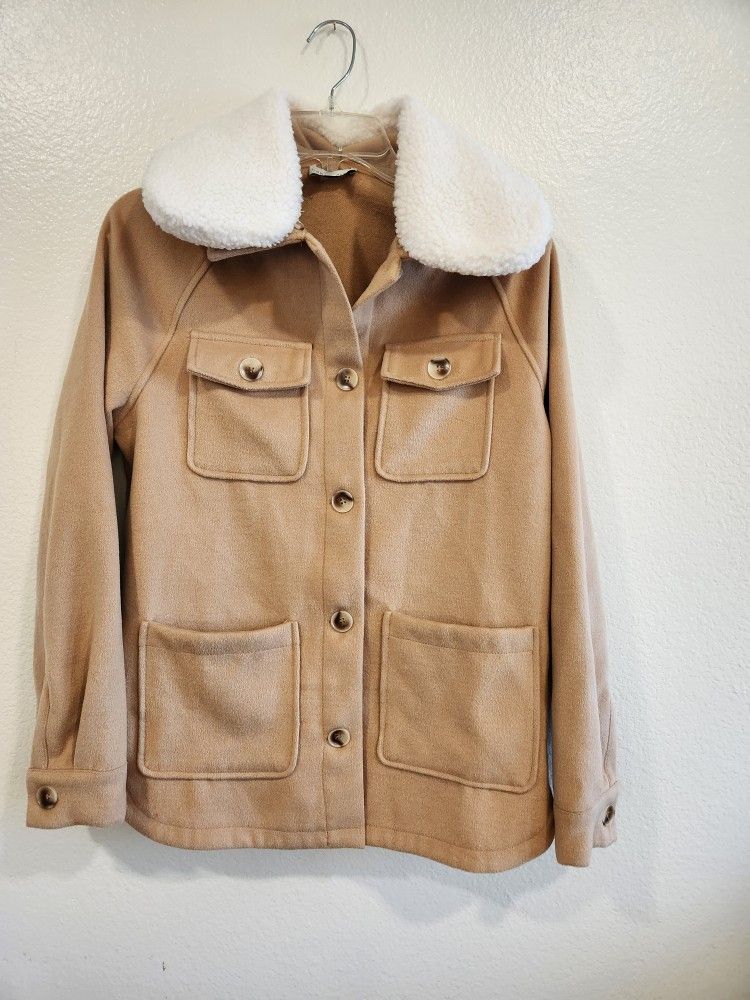 NEW Women's Sherpa Collar Jacket Small