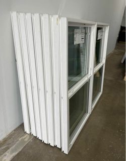 White Vinyl Double Hung Windows – Lot of Several