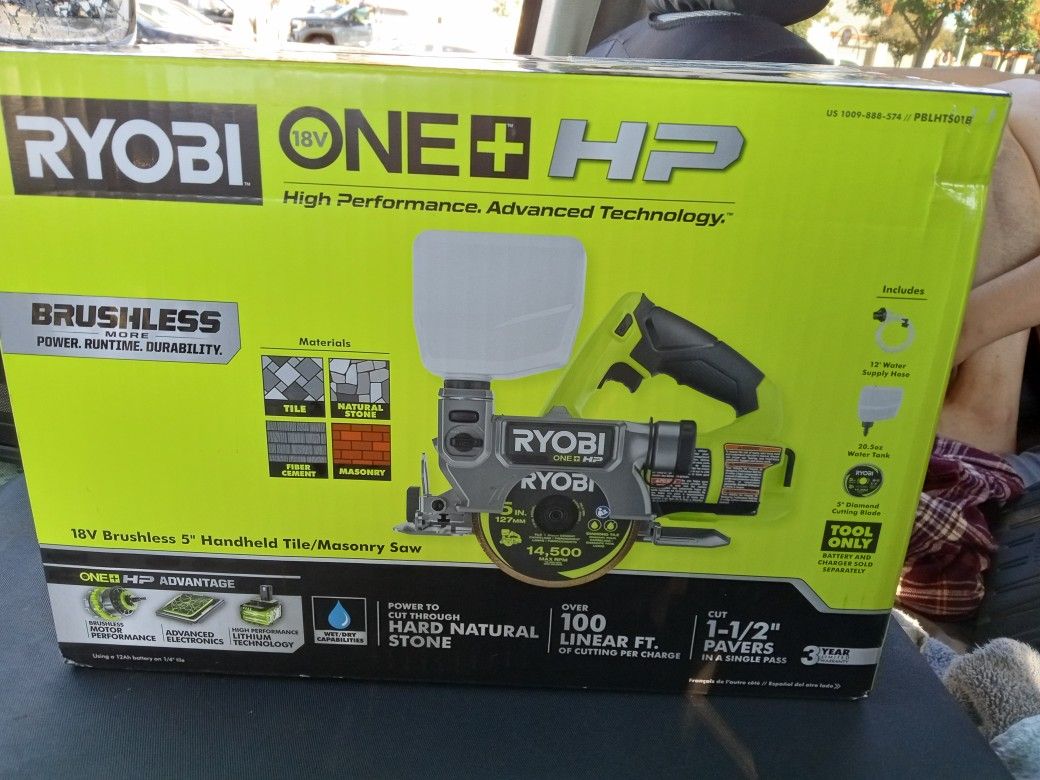 Ryobi One+ HP 18V Brushless 5" Handheld Tile/Masonry Saw