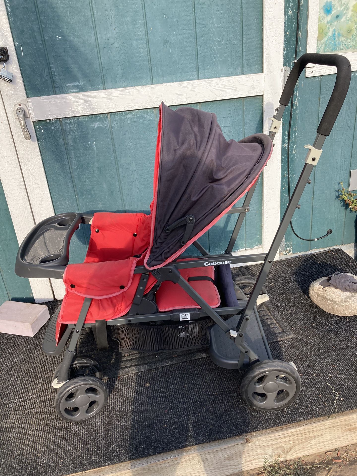 Sit And Stand Double Baby Stroller