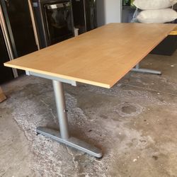 Wood Table w/ Metal Legs
