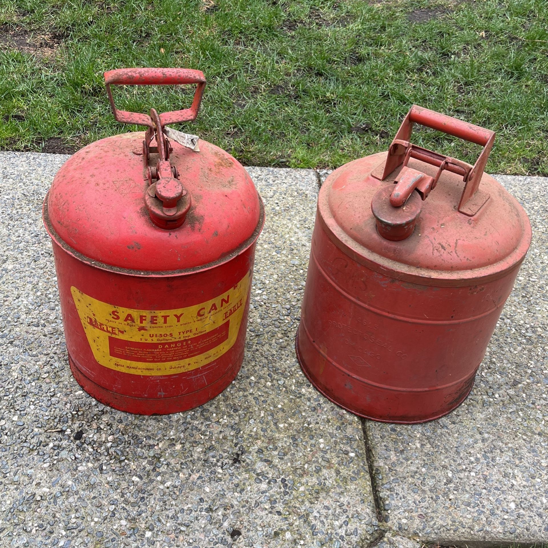 Vintage Old Metal Gas Cans
