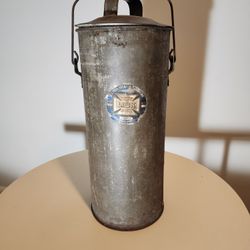 Early 1900's LISK Tin Milk Container Extra Heavy Tinware Lisk Savory Corporation