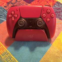 Ps5 Red Razor Controller And Charger 