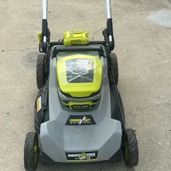 RYOBI Walk Behind Lawn Mower With Batteries And Charger 