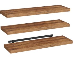 New In Box!  Ralgend (3 Shelves) (39.4”x7.9”x1.5”) Rustic Brown Floating Shelves $50 (#1383)