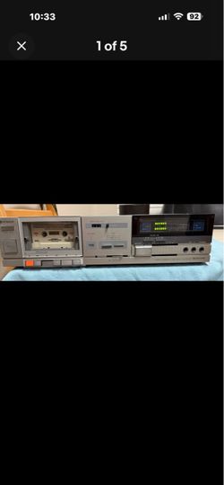 Vintage Hitachi D-E2 Stereo Cassette Deck Silver New Belts Installed Tested