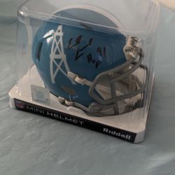 earl campbell signed mini helmet