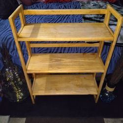 Maple Wooden 3 Folding Shelves