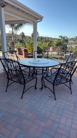 Outdoor metal table