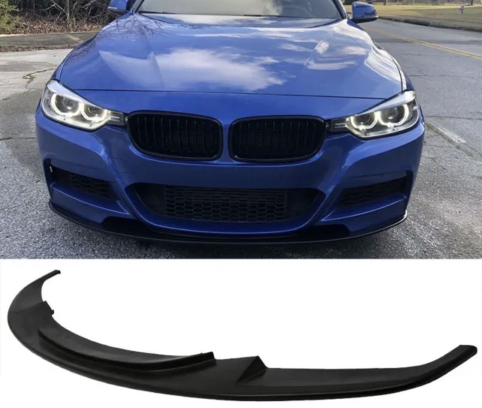Fits 12-18 BMW F30 3 Series DP Style Unpainted Front Bumper Lip Splitter - PU