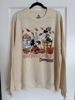 Disneyland Fall Pumpkin Spice Crewneck Sweatshirt Size Large