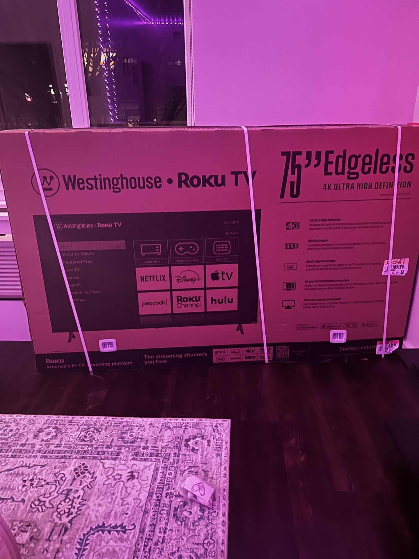 Brand new unopened 75inch Roku TV