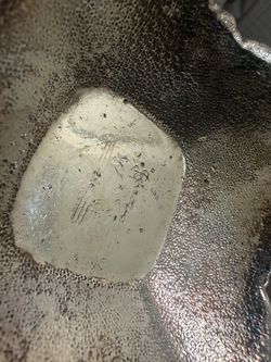 Antique Silver-Tone Metal Tray with Hallmarks