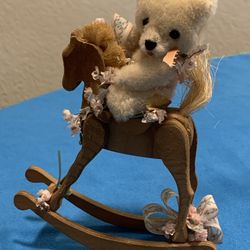 Teddy Bear On Horse Vintage 
