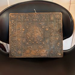 Tibetan Copper Metal Wall Plate Calendar 