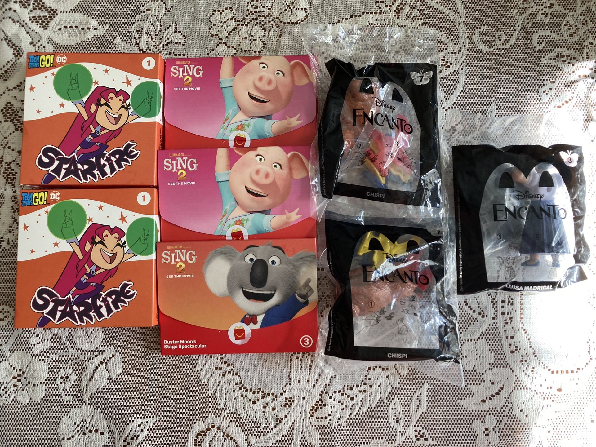 Disney Encanto, Sing 2, Teen Titans Go McDonald’s Happy Meal Toys