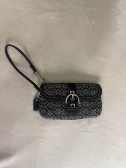 Coach Mini Signature Jacquard Wristlet